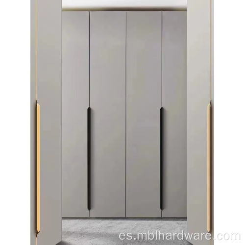 Manija de la puerta del gabinete doméstico de metal de aluminio